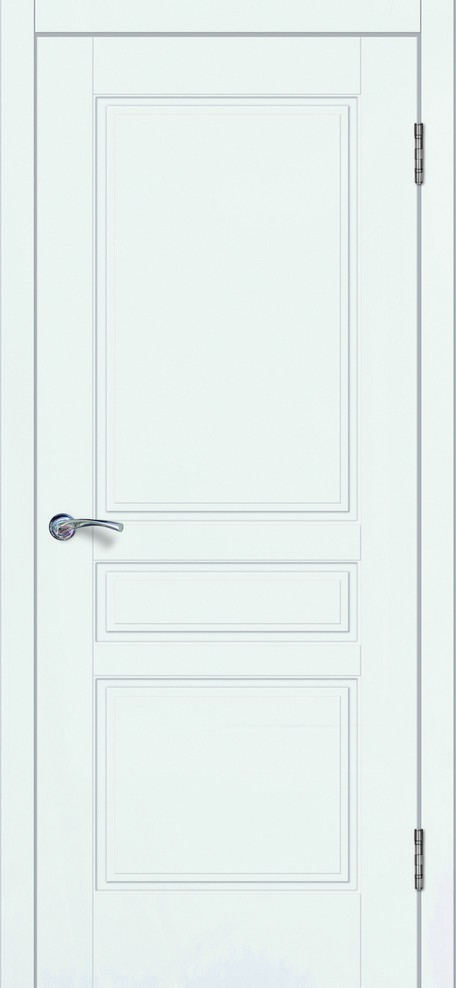 Доступные двери модель Афродита ПВХ ПГ (белый ясень)