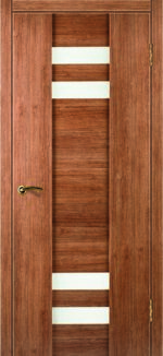 Доступные двери модель Домино 2 ПВХ (марроне)