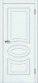 Доступные двери модель Лидия ПГ ПВХ (шагрень белая)