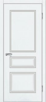 Доступные двери модель Ницца-22 ПГ ПВХ (шагрень белая)