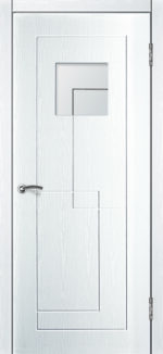 Доступные двери модель Авангард ПО ПВХ (ясень белый) — межкомнатные двери от производителя