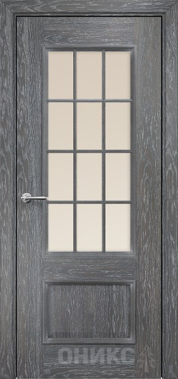 Межкомнатная дверь Classic Марсель ПО решетка резная шпон Дуб седой
