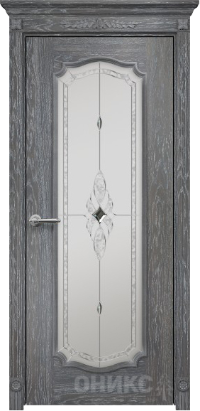 Межкомнатная дверь Classic Венеция 2 ПО Витраж Бевелс, Рисунок бевелс серебро
