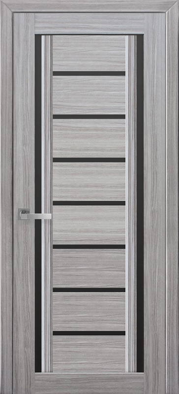 Межкомнатная дверь НС Итальяно Флоренция С2 жемчуг серебрянный с графитовым стеклом