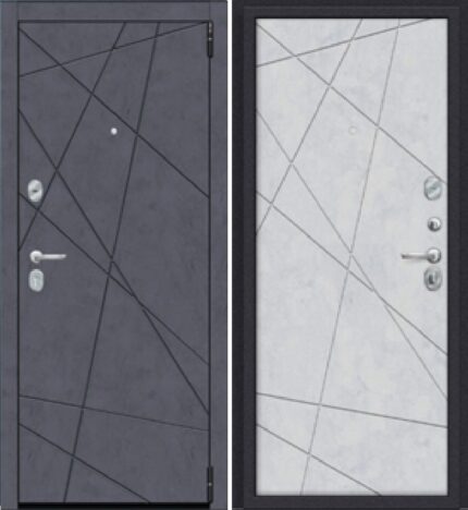 Двери Входные Металлические "ПДК ПОРТА R3 15-15 Graphite Art-Snow Art"